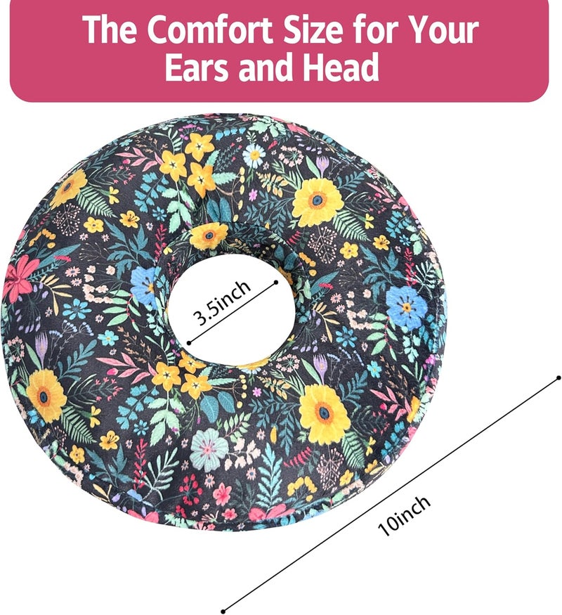 BVOKQUC Ear Piercing Pillow for Side Sleepers Pillows with Holes for Ear Pain,Donut Pillow for Ear Side Sleeping Pillow for Adults CNH Ear Pain Relief Pressure Sores Ear Pillow with Hole in Center - Image 2